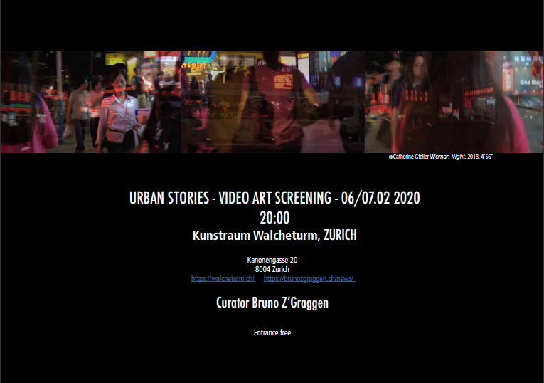 URBAN STORIES - VIDEO ART SCREENING - 06/07.02 2020, Zurich